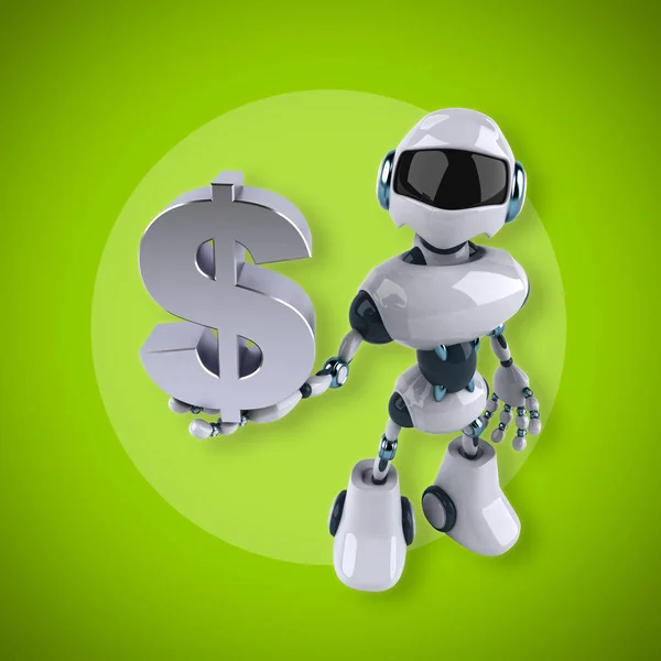 Robot care deține dolar — Fotografie, imagine de stoc