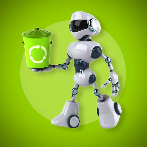 Robot holding bin — Foto de Stock