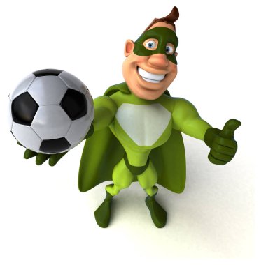  süper kahraman holding topu