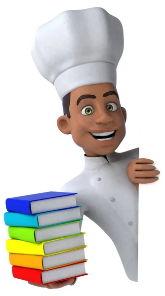 Chef sosteniendo libros — Foto de Stock