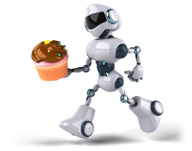  Robot holding cupcake 