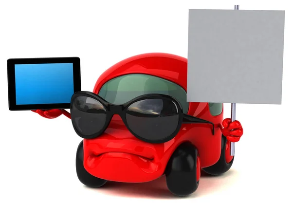Car holding tablet — Stock Photo, Image