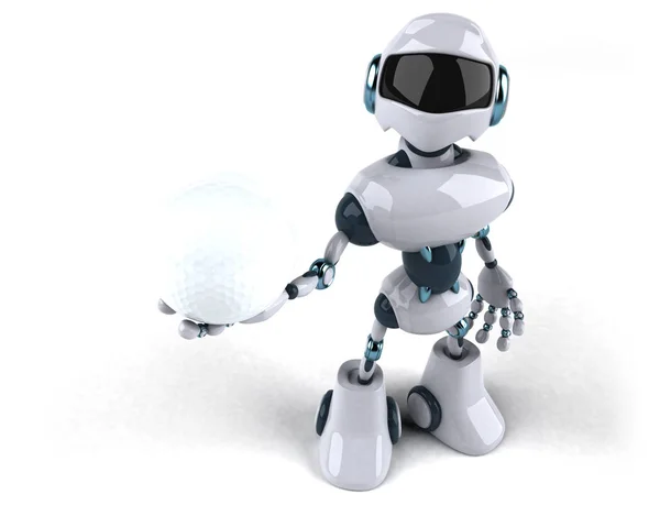 Robot holding ball — Stock Photo, Image