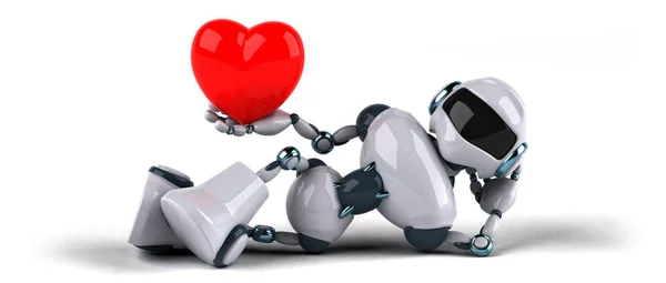 Robot holding heart — Stock Photo, Image