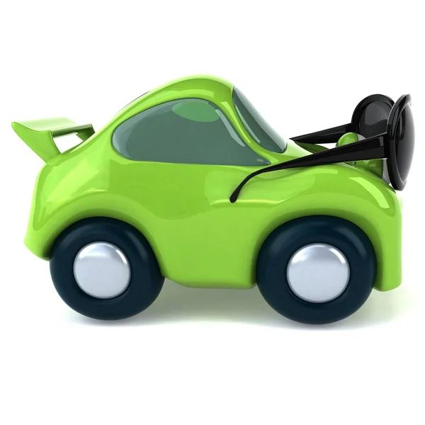 Grappige groene auto — Stockfoto