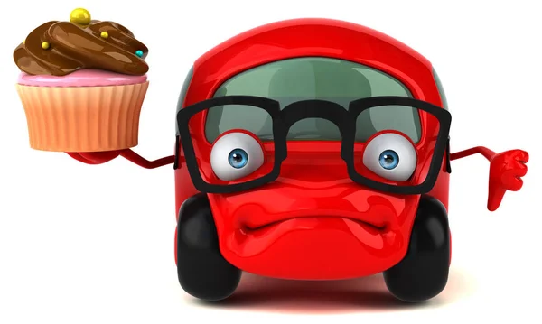 Auto che tiene cupcake — Foto Stock