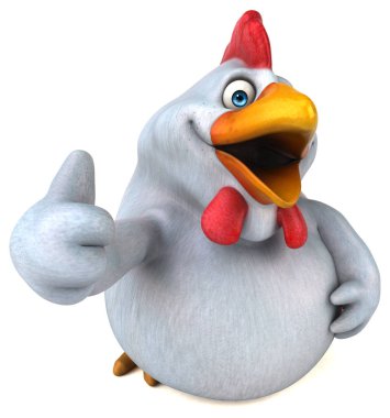 Eğlenceli beyaz tavuk