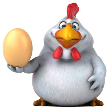 Eğlenceli tavuk holding yumurta