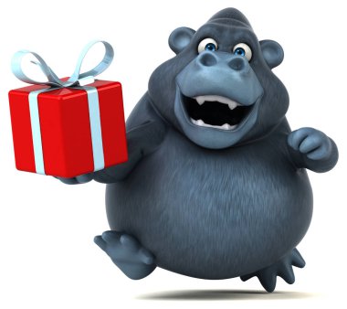 çizgi film karakteri holding Hediyelik 