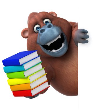  kitap tutan çizgi film karakteri