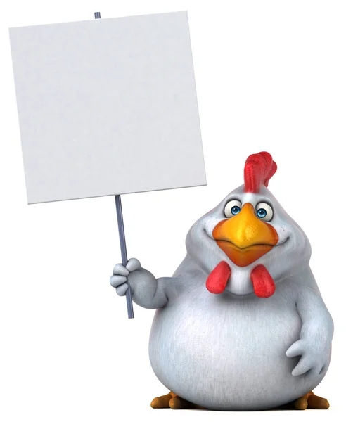 Karta podniku zábavné kuře — Stock fotografie