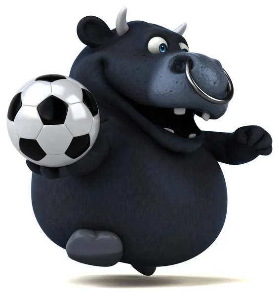 Personagem de desenho animado segurando bola — Fotografia de Stock