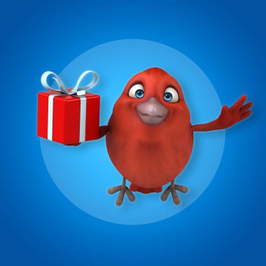 çizgi film karakteri holding Hediyelik 