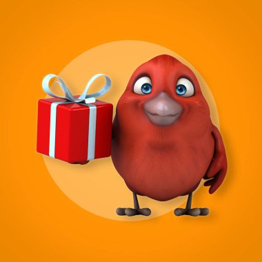 çizgi film karakteri holding Hediyelik 