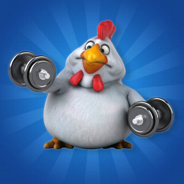 ağırlık tutarak çizgi film karakteri