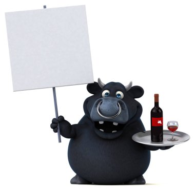 çizgi film karakteri şarap holding 