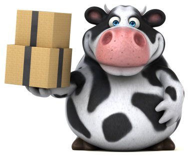 kutuları tutarak çizgi film karakteri