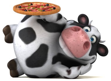 çizgi film karakteri pizza holding 