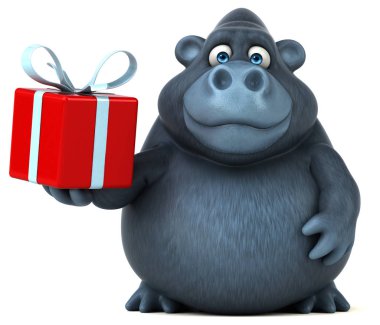 çizgi film karakteri holding Hediyelik 