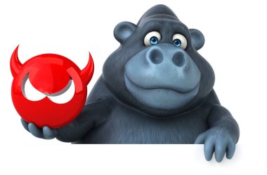 Komik karikatür karakter holding virüs