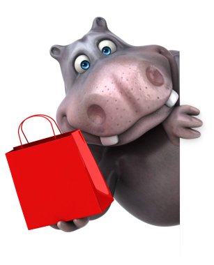  çizgi film karakteri holding çanta  