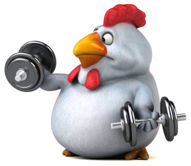 ağırlık tutarak çizgi film karakteri