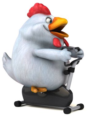 eğlenceli çizgi film karakteri bisiklet üzerinde  