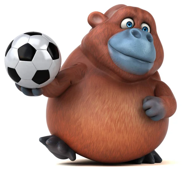 Personagem de desenho animado segurando bola — Fotografia de Stock