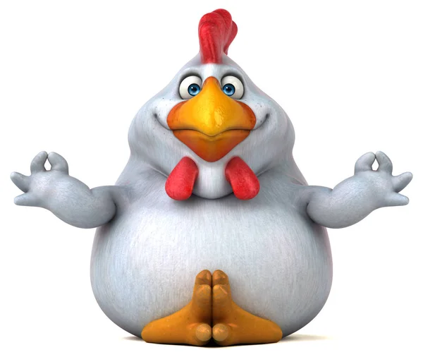 Spaß Huhn beim Yoga — Stockfoto