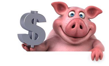 çizgi film karakteri holding Doları