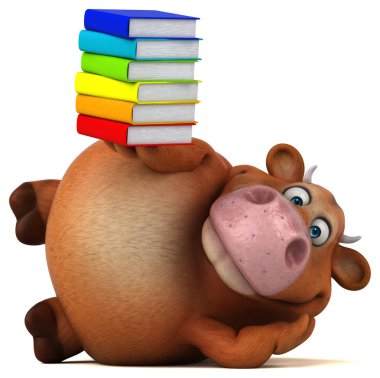 Kitaplar tutarak inek 