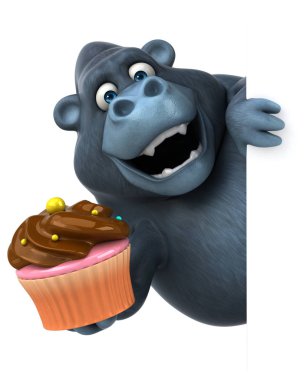 cupcake tutarak çizgi film karakteri