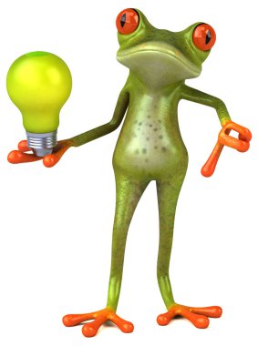  çizgi film karakteri holding ampul