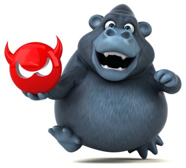 Komik karikatür karakter holding virüs