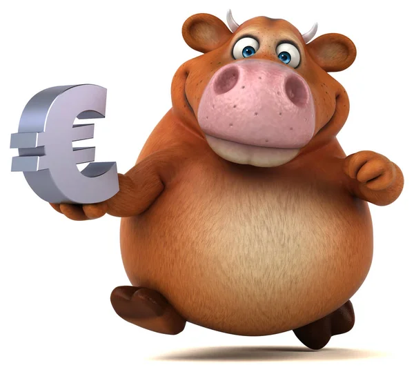 Cartoon karakter bedrijf euro — Stockfoto