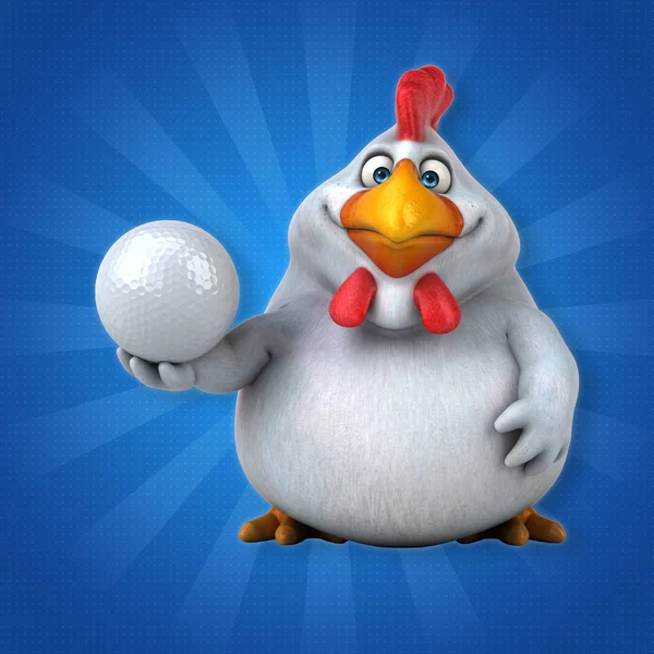 Eğlenceli tavuk holding topu — Stok fotoğraf