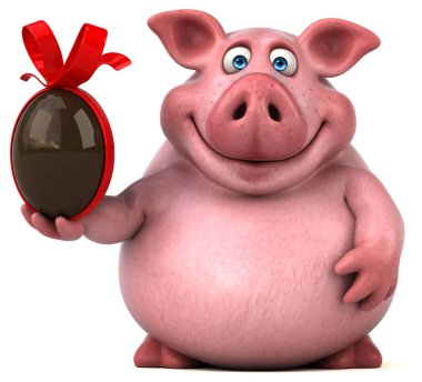 çizgi film karakteri yumurta holding