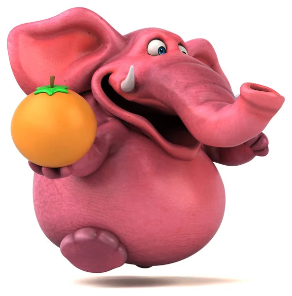 Pink Elephant Cartoon Character — Stock Photo © HitToon 24446745