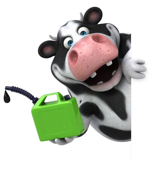 Cartoon character holding oil — Stock Photo, Image