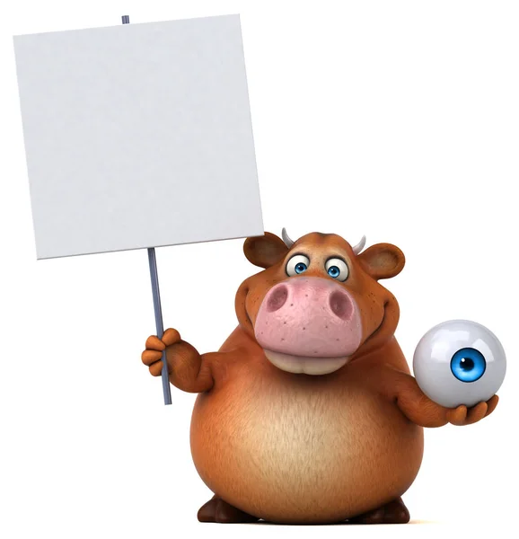 Cartoon character holding eye — Stock Photo, Image