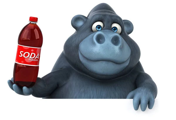 Personaje de dibujos animados con soda — Foto de Stock
