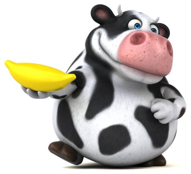 çizgi film karakteri holding muz