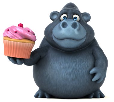 cupcake tutarak çizgi film karakteri 