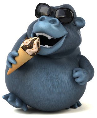  çizgi film karakteri holding dondurma