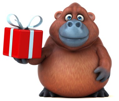 çizgi film karakteri holding Hediyelik