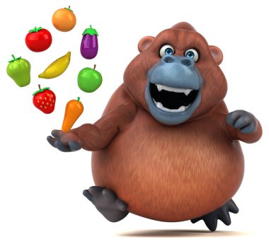 karakter holding meyve ve siste 