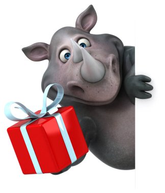 çizgi film karakteri holding Hediyelik