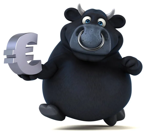 Cartoon karakter bedrijf euro — Stockfoto