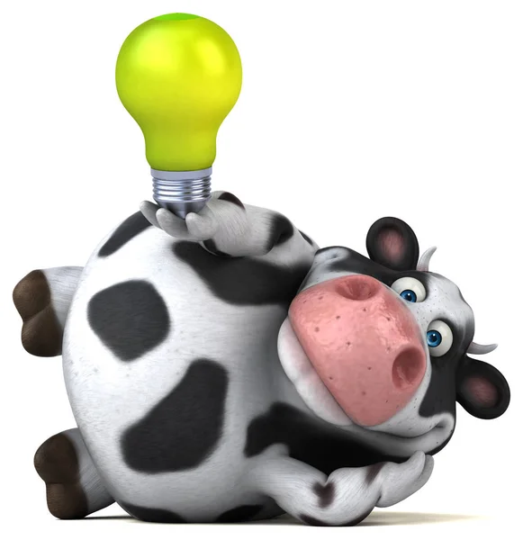 Seriefiguren som håller glödlampan — Stockfoto