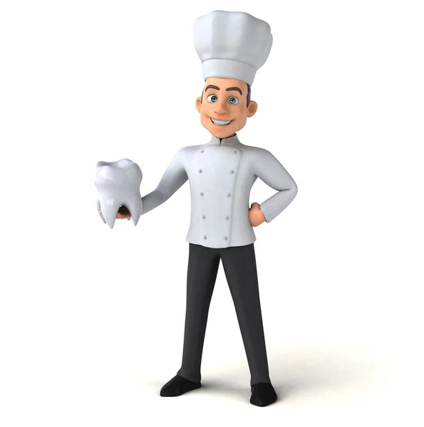 Chef holding tooth — Stock Photo, Image